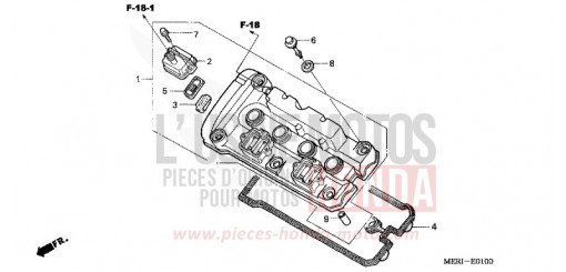 CYLINDER HEAD COVER CBF600N4 de 2004